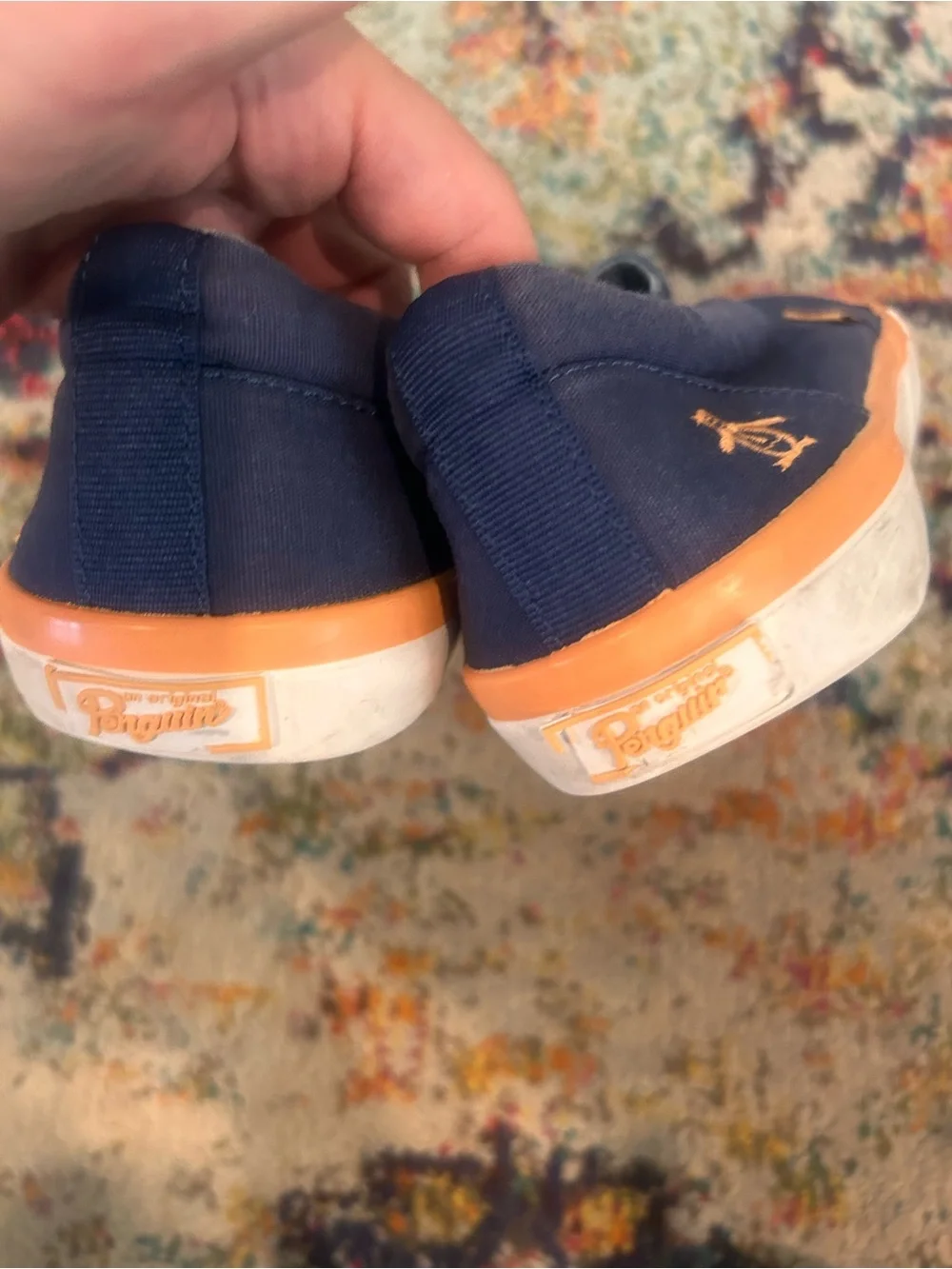 Penguin Slip-On Canvas Shoes - Navy